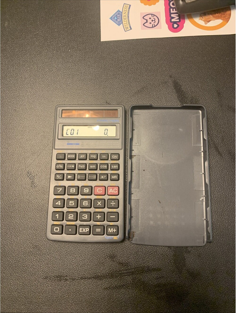 Casio FX-260 Solar Fraction Scientific Calculator With Slide Case - WORKS